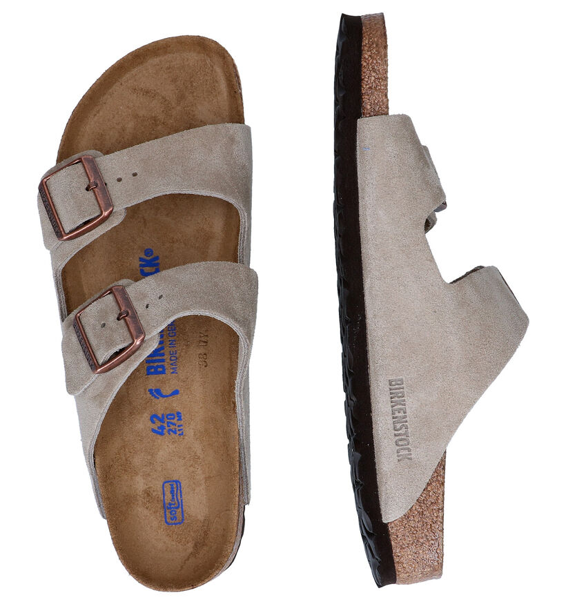 Birkenstock Arizona Nu-pieds en Gris pour hommes (330622)