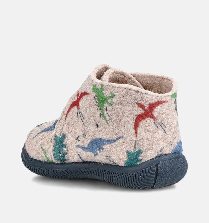 Milo & Mila Dino Donkerbeige Gesloten Babypantoffels voor jongens, meisjes (381140) - geschikt voor steunzolen