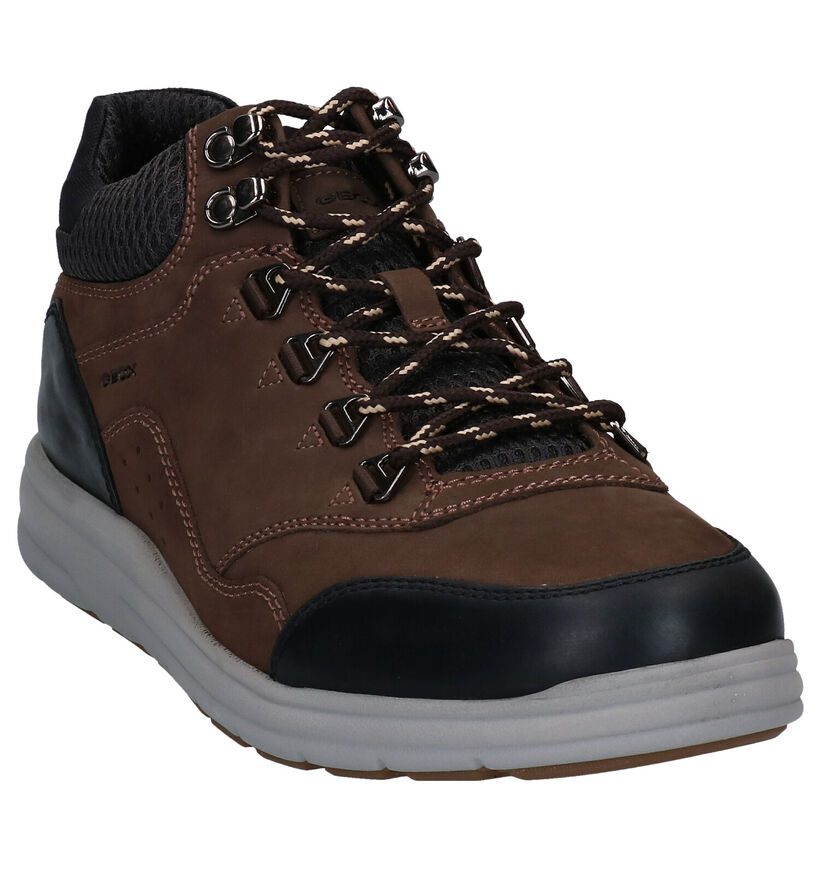 Geox Hallson Bruine Wandelschoenen in leer (294763)