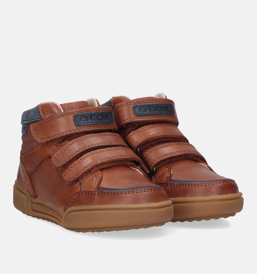 Geox Poseido Cognac Velcroboots voor jongens (330063) - geschikt voor steunzolen