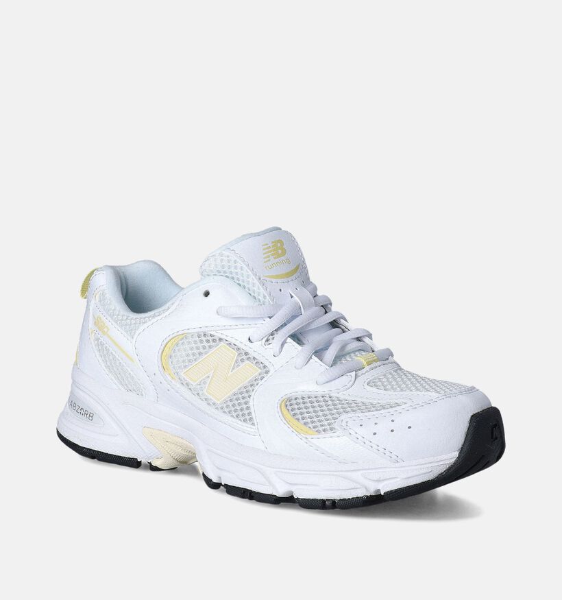 New Balance 530 Baskets en Blanc pour filles, garçons (353446) - pour semelles orthopédiques