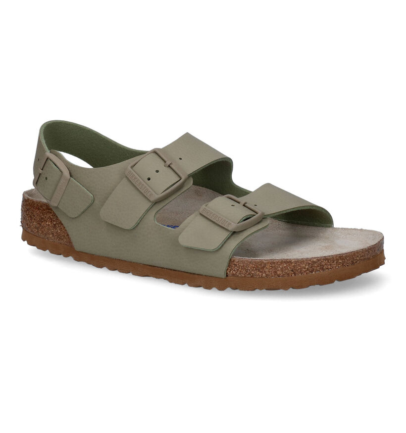 Birkenstock Milano Sandales en Noir en simili cuir (305410)