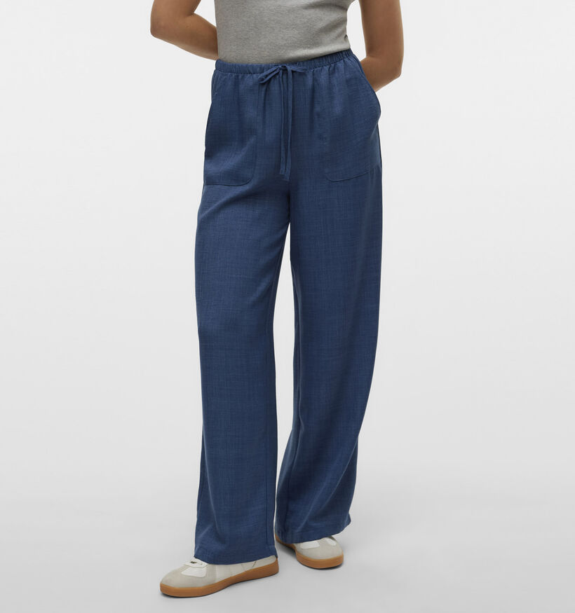 Vero Moda Melaney Pantalon large en Bleu pour femmes (352208)
