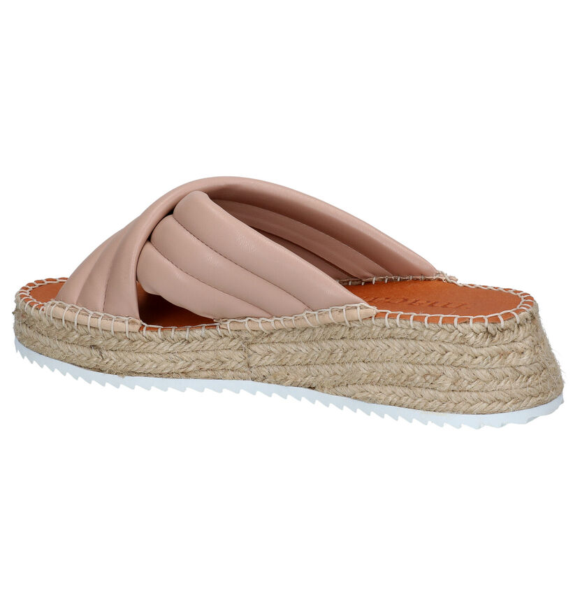 Macarena Carmen Mules en Beige en simili cuir (289980)