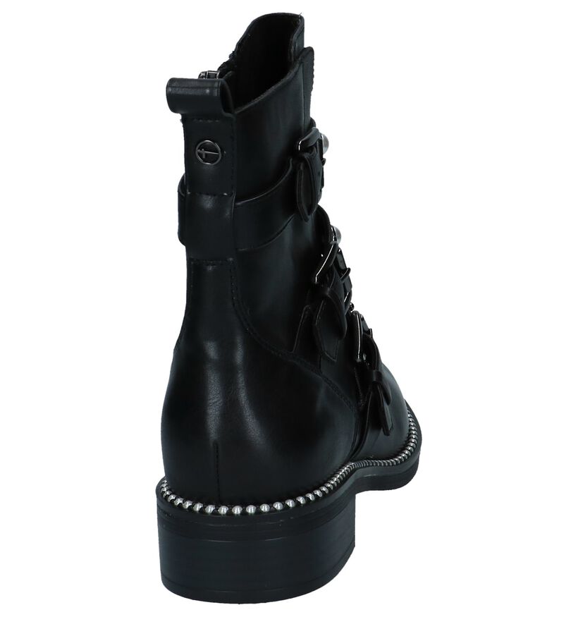 Zwarte Stoere Boots met Steentjes Tamaris in leer (226813)