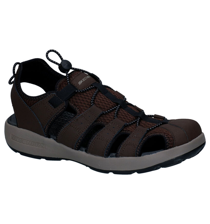 Skechers Melbo Journey Zwarte Sandalen in kunstleer (292228)