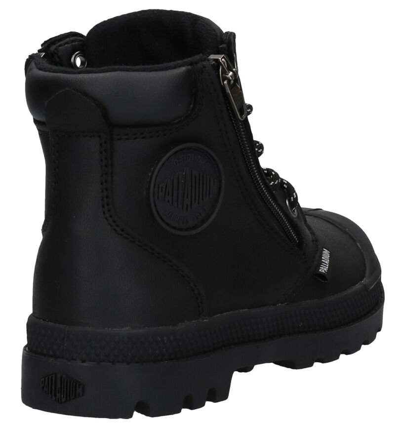 Palladium Pampa Hight Cuff Bottines en Noir en cuir (277220)