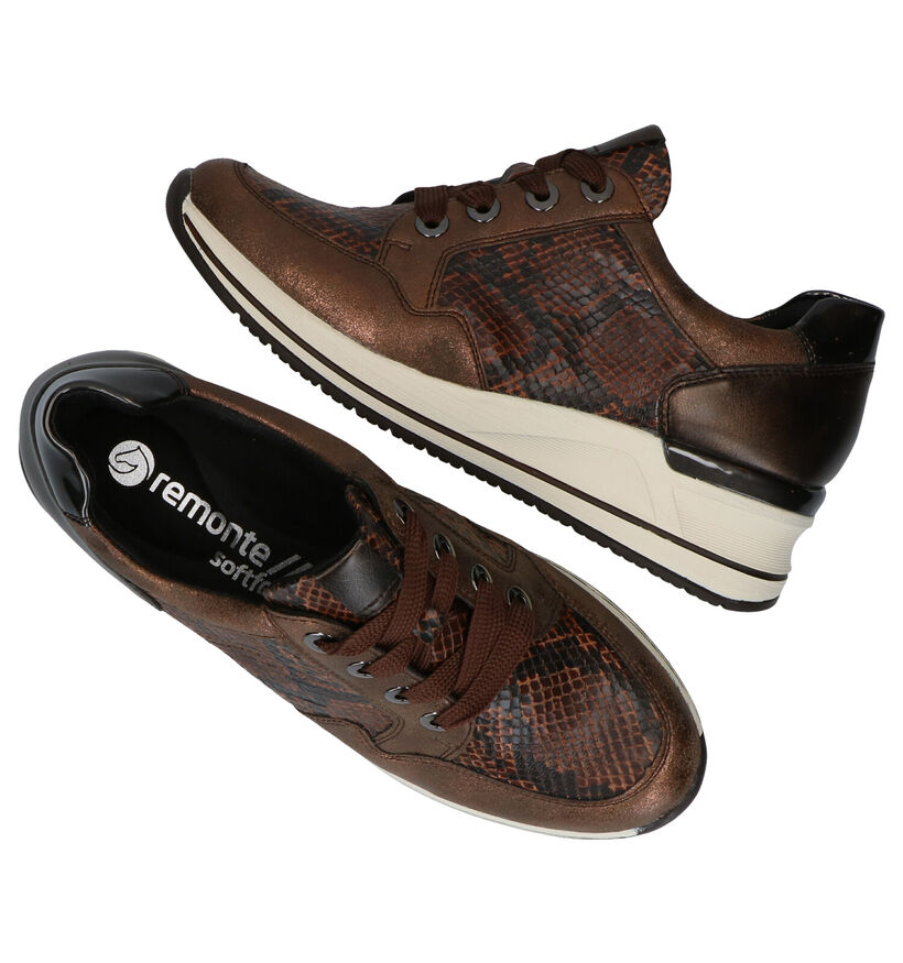 Remonte Baskets casual en Bronze en simili cuir (277639)