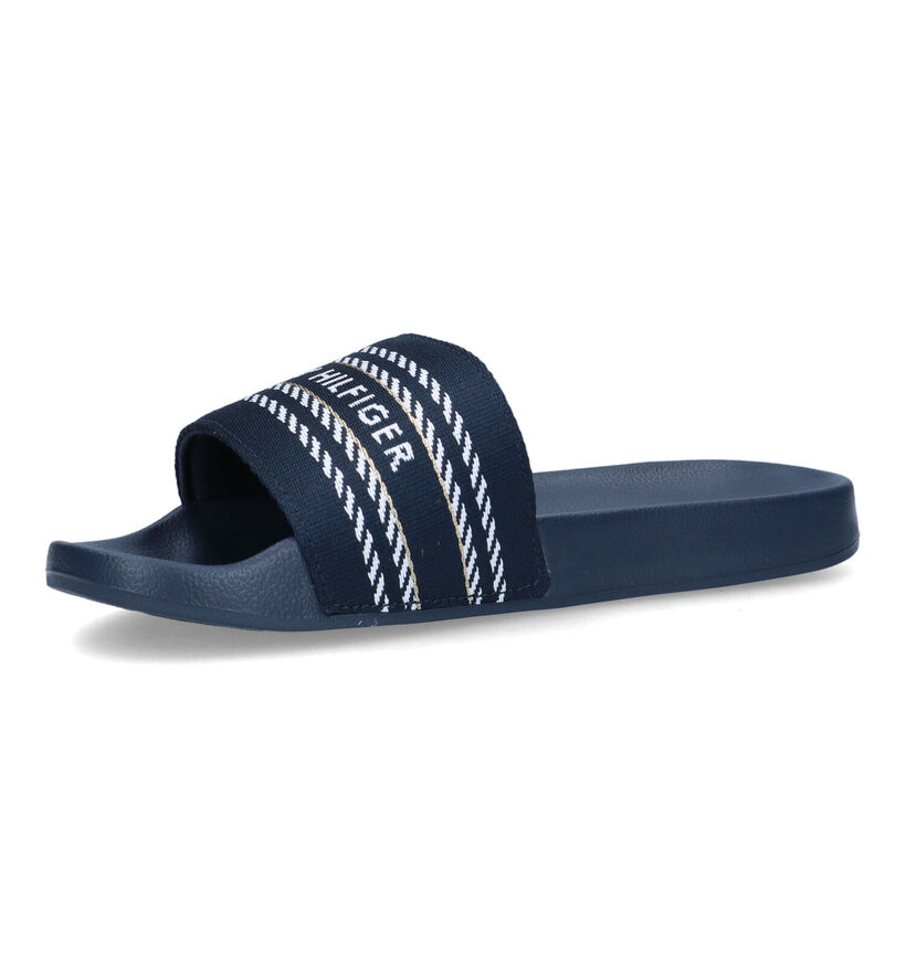 Tommy Hilfiger Webbing Blauwe Badslippers voor dames (321009)