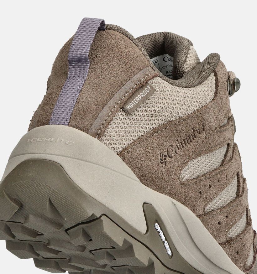 Columbia Redmond IV Mid Chaussures de randonnée en Beige pour femmes (359529) - pour semelles orthopédiques