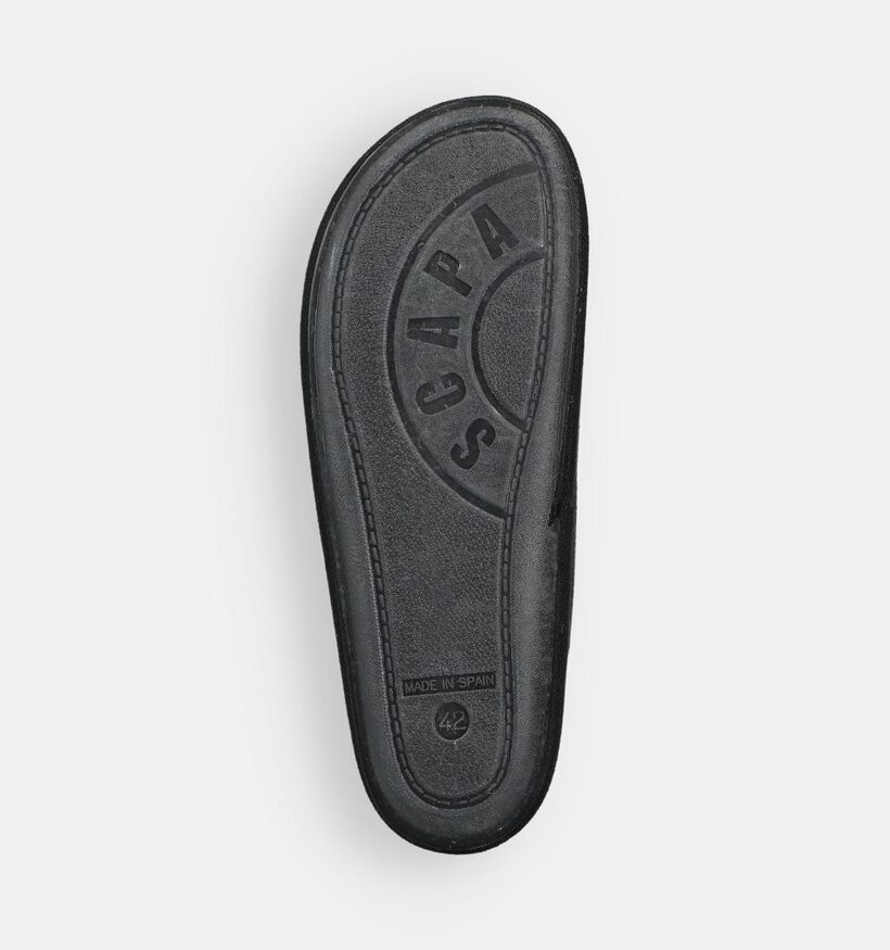 Scapa Zwarte Pantoffels voor heren (364105) - geschikt voor steunzolen