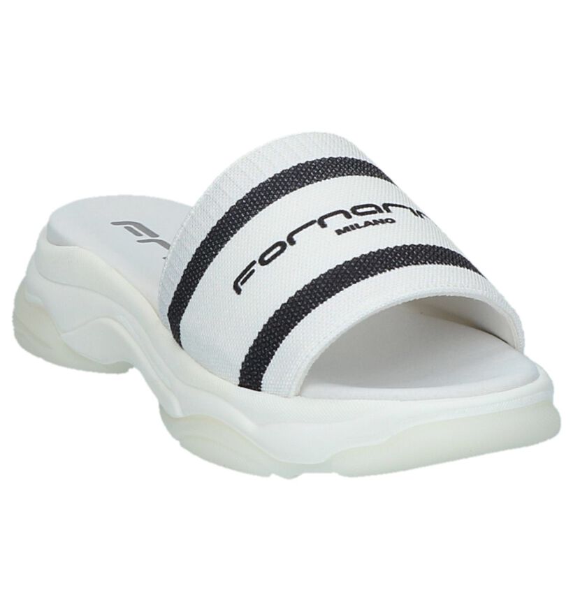 Fornarina Claquettes de piscine en Noir en textile (236929)