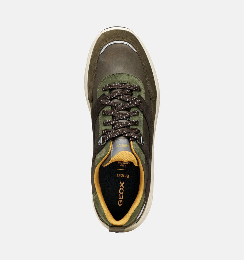 Geox Spherica Chaussures plates en Vert pour hommes (360105) - pour semelles orthopédiques