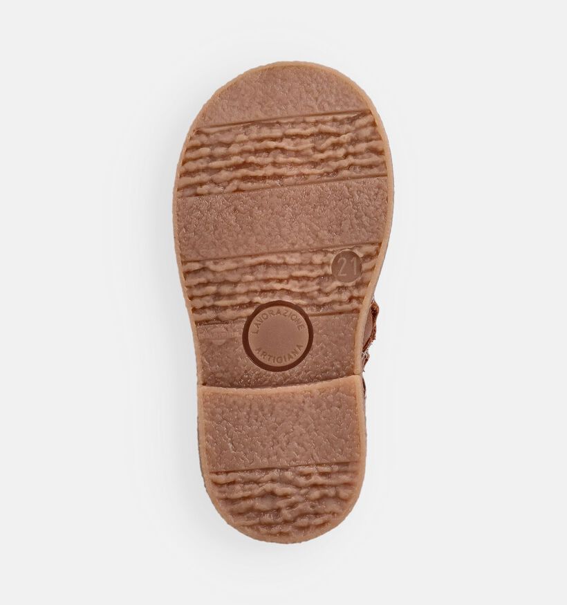 FR by Romagnoli Cognac Boots met Veter en Rits voor jongens (378994) - geschikt voor steunzolen