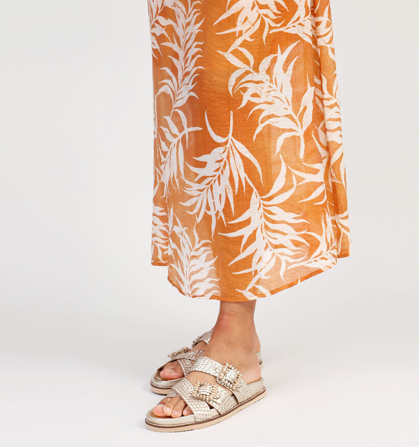 Inuovo Gouden Metallic Slippers voor dames (341524)