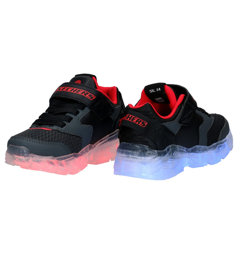 Skechers Ice Lights Baskets en Noir en simili cuir (277918)