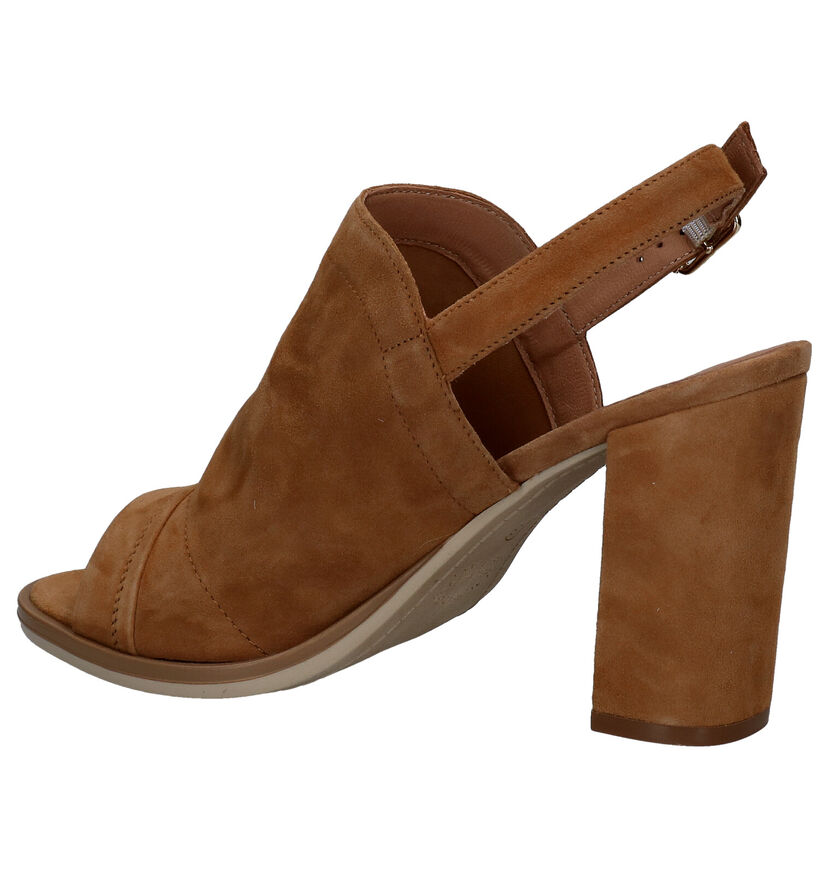 Gosh Sandales à talons en Cognac pour femmes (287440)