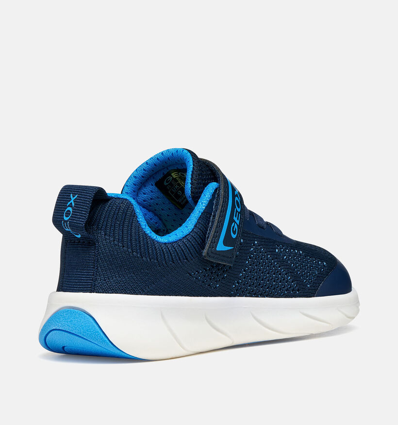 Geox Foot-Run Baskets en Bleu fonc&eacute; pour gar&ccedil;ons (370148) - pour semelles orthop&eacute;diques