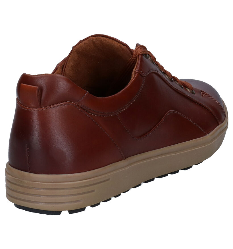 Jana Cognac Veterschoenen in leer (280894)