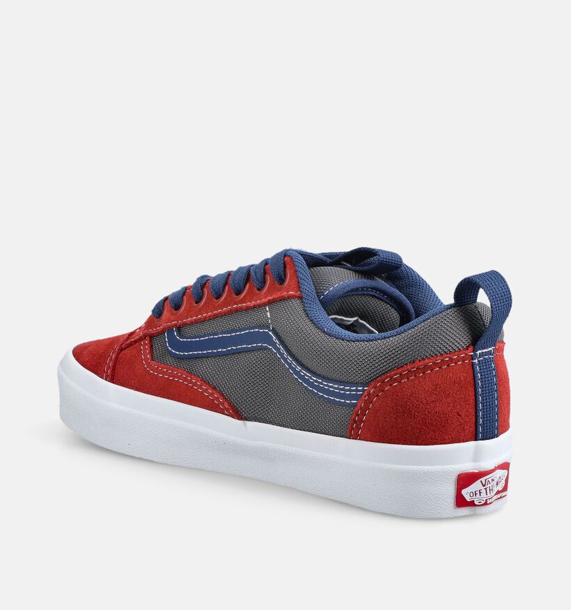 Vans Old Skool Baskets basses en Vert kaki/Rouge pour gar&ccedil;ons (376408)