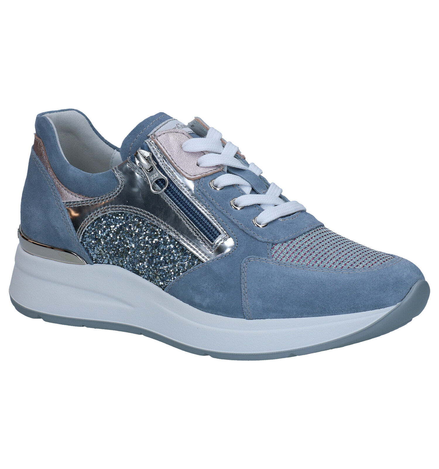 NeroGiardini Blauwe Veterschoenen Dames Lage schoenen Online op TORFS.BE