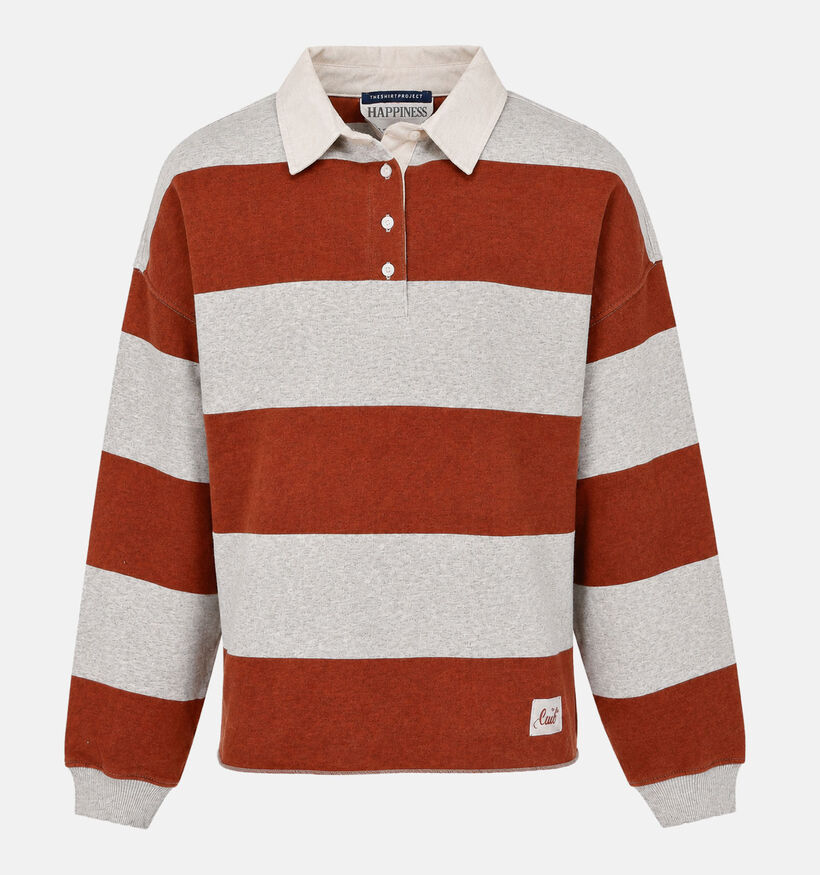 The Shirt Project Sweatshirt en Gris/Rouge pour femmes (381897)