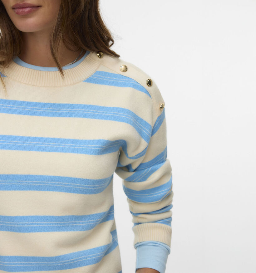 Vero Moda Gold Stripe Beige/Blauwe Trui voor dames (377266)