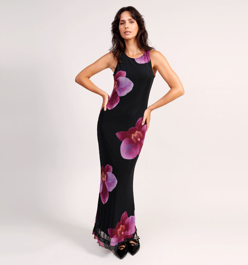 Vero Moda Flory Robe longues en Noir pour femmes (365934)