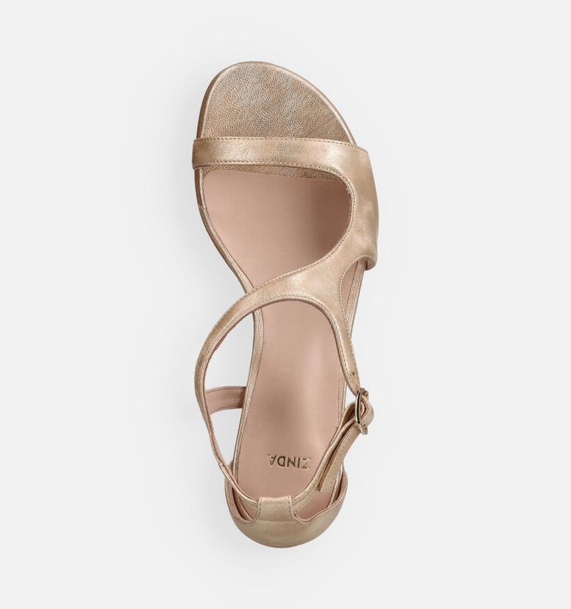 Zinda Sandales &agrave; talons en Or pour femmes (373659)