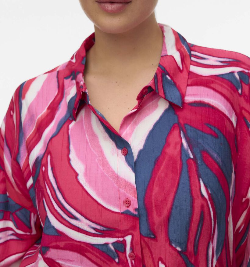 Vero Moda Curve Vera Violet Blouse en Fuchsia/Bleu pour femmes (367795)