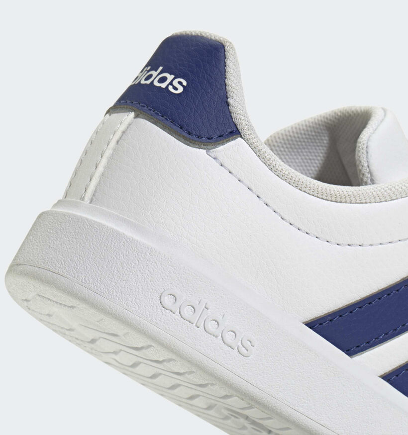 adidas Streettalk Baskets en Blanc/Bleu pour gar&ccedil;ons (380613)