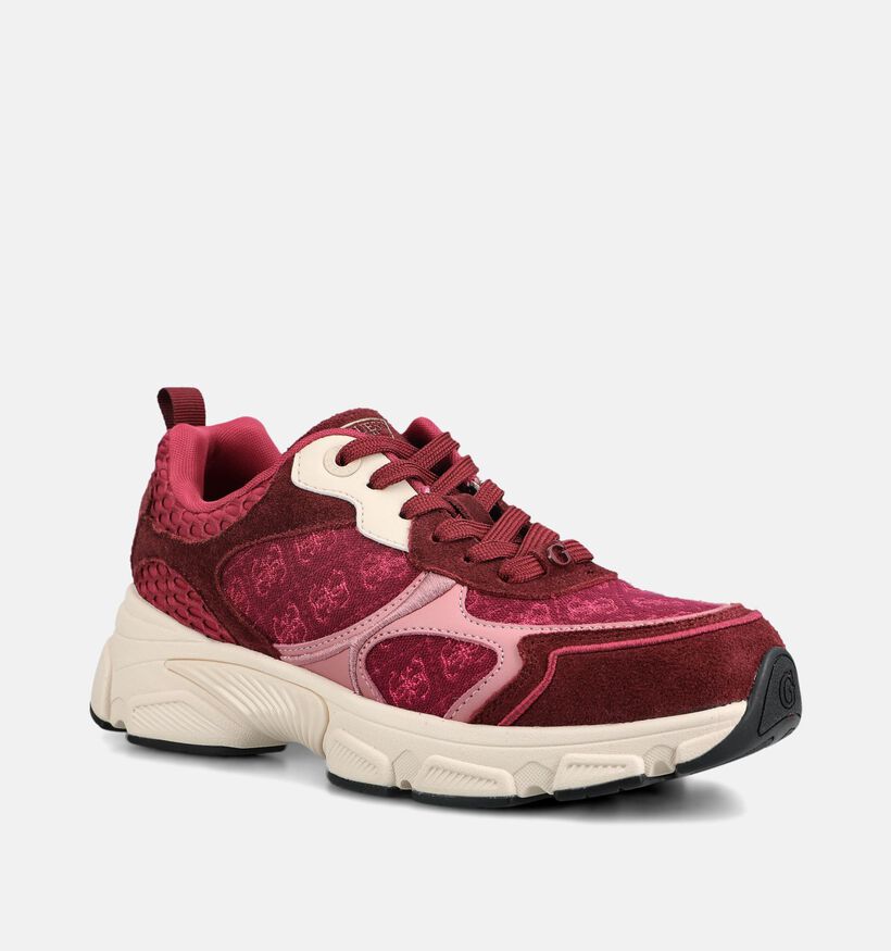 Guess Chunky Baskets en Bordeaux pour femmes (375740) - pour semelles orthop&eacute;diques