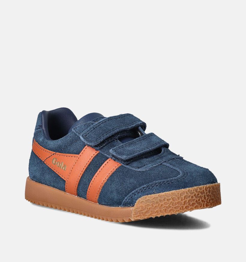 Gola Harrier Strap Chaussures à scratch en Bleu pour garçons (365536)