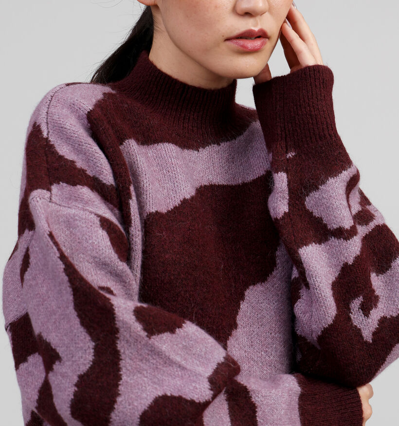 Minus Bettie Pull en tricot en Bordeaux pour femmes (349967)