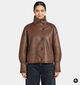 Orfeo Maegan Manteau court en Brun fonc&eacute; pour femmes (381654)