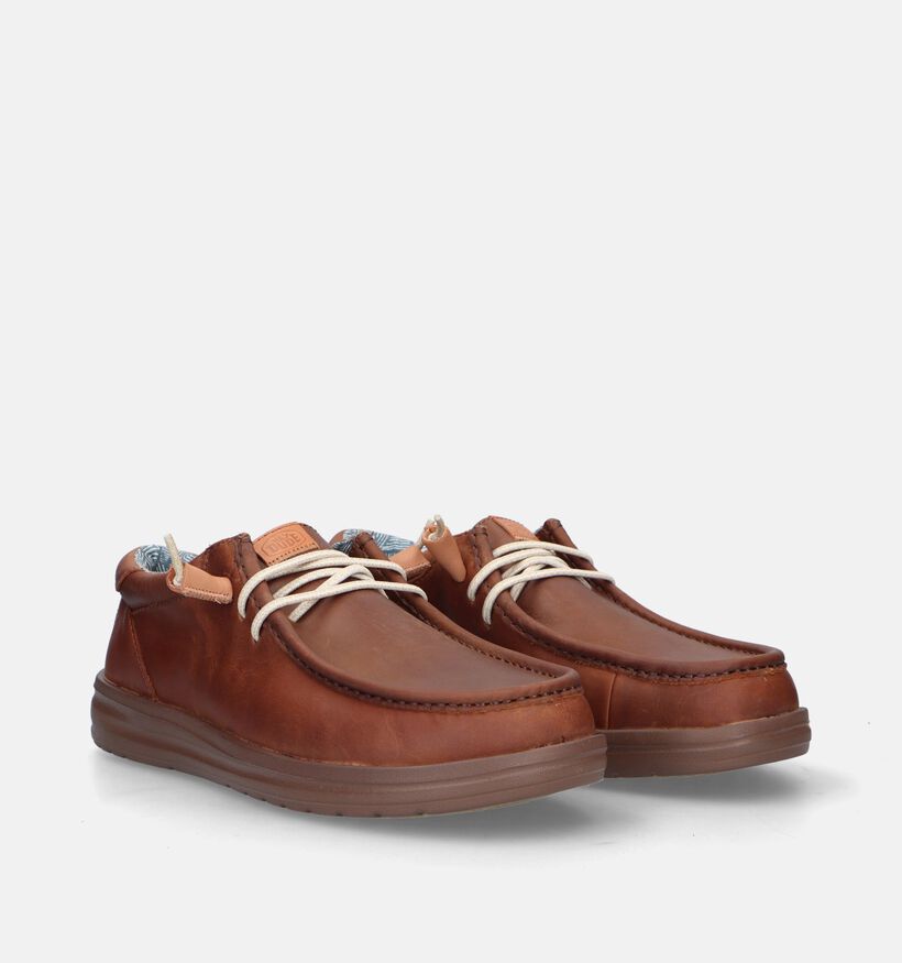 HEYDUDE Wally Grip Cognac Instapper voor heren (330190) - geschikt voor steunzolen