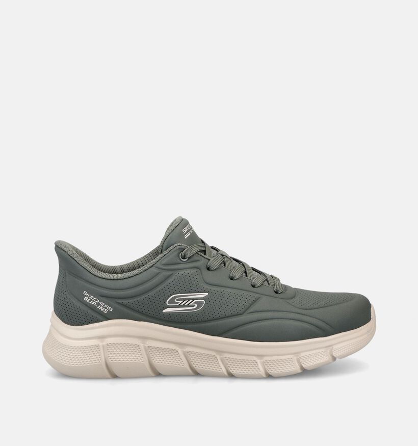 Skechers Bobs Sport B Flex Kakigroene Slip-ons voor heren (375662)