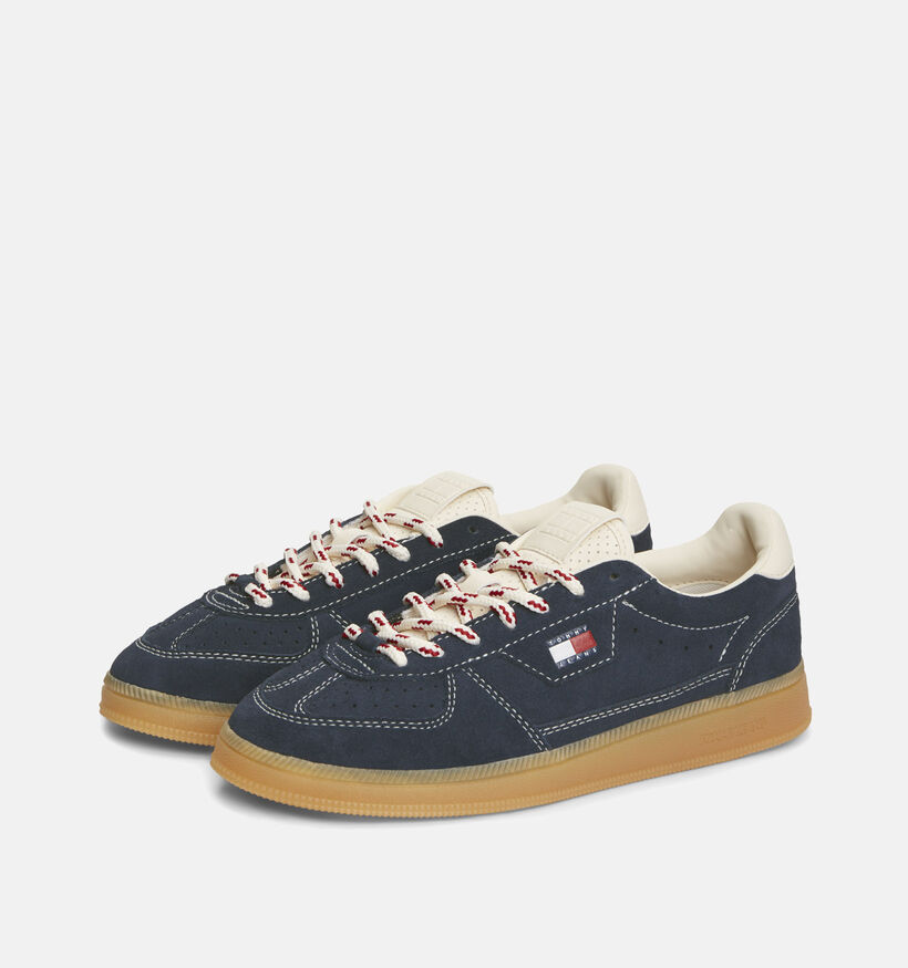Tommy Hilfiger The Greenwich Edge Suede Baskets casual en Bleu Fonc&eacute; pour femmes (374895) - pour semelles orthop&eacute;diques