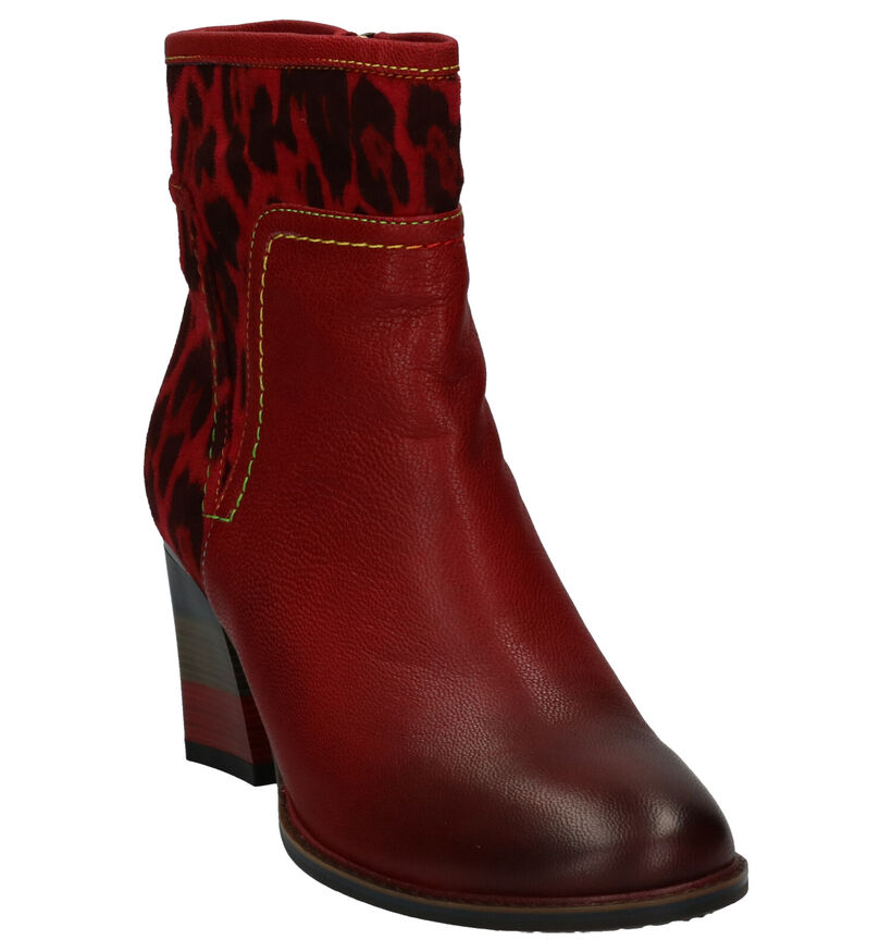 Laura Vita Geceko Bottillons en Rouge en cuir (261499)