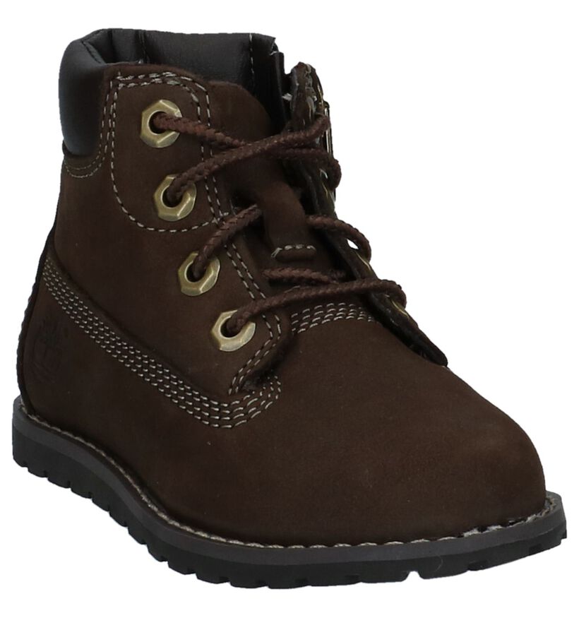 Timberland Pokey Pine Chaussures hautes en Brun foncé en nubuck (223621)