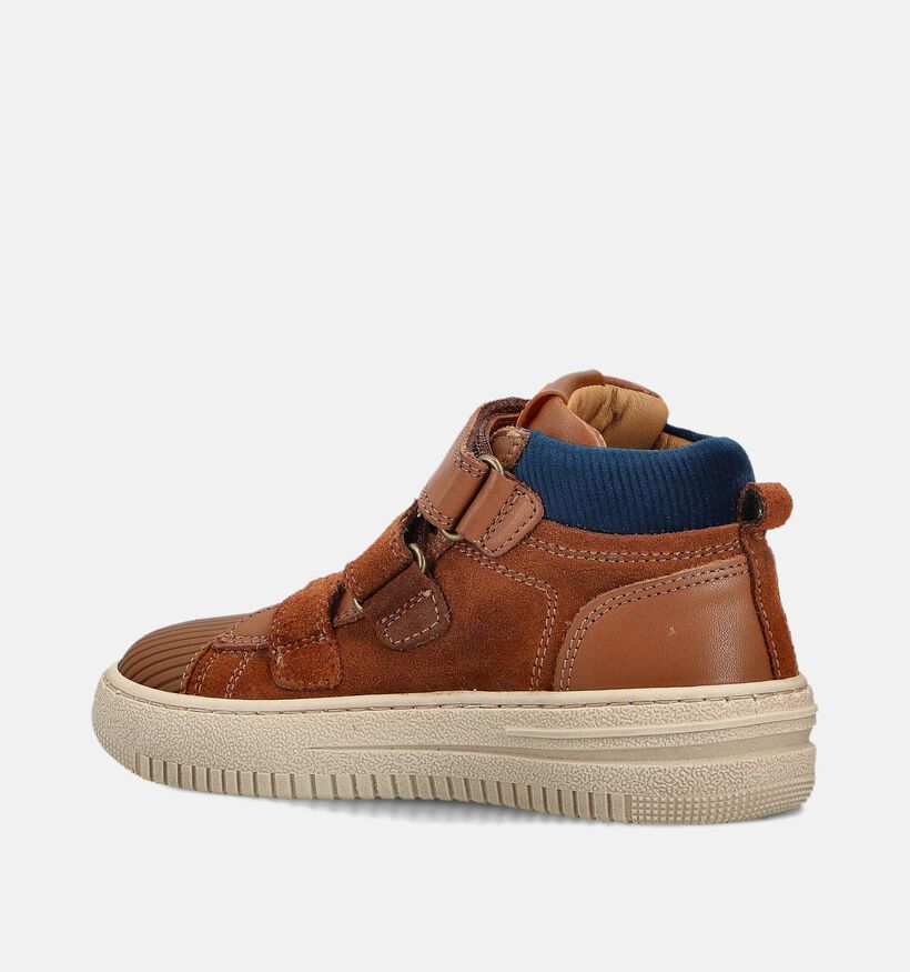 STONES and BONES Munch Chaussures hautes en Cognac pour garçons (362020) - pour semelles orthopédiques