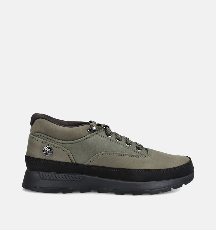 Timberland Euro Grid Baskets Mid en Vert/Noir pour hommes (378145) - pour semelles orthop&eacute;diques