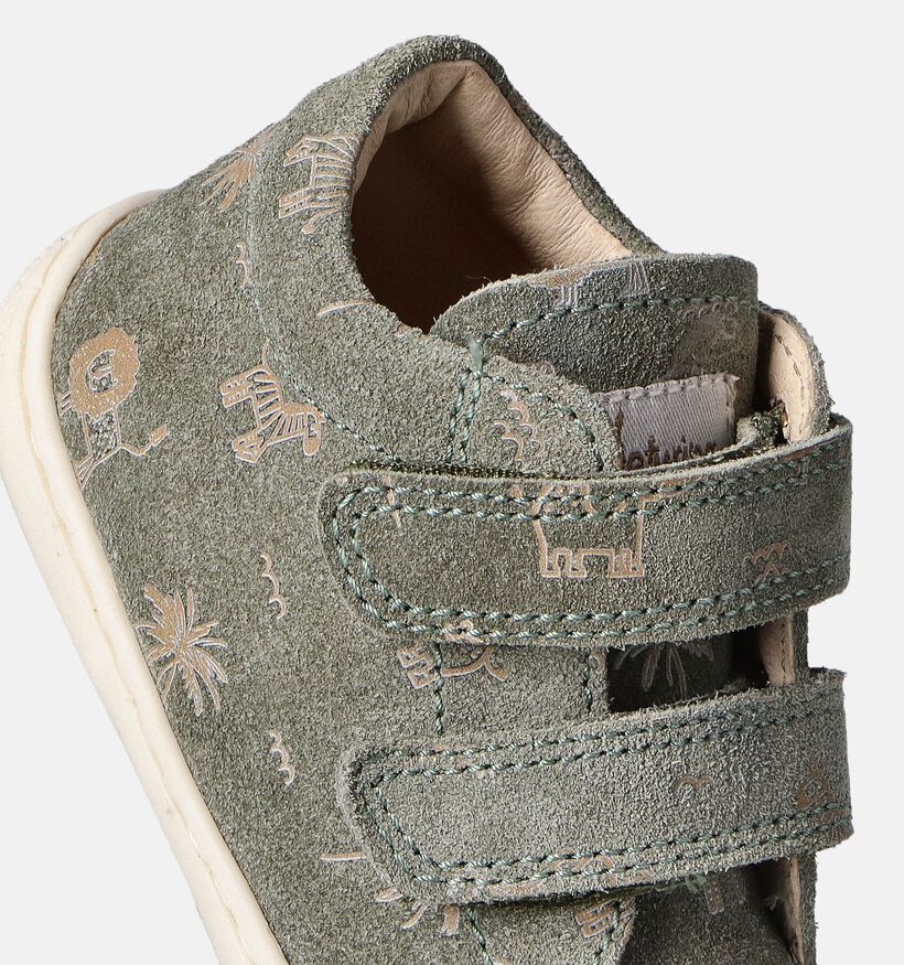 Naturino Cocoon VL Suede Pr Savana Groene Babyschoentjes voor meisjes, jongens (355493) - geschikt voor steunzolen