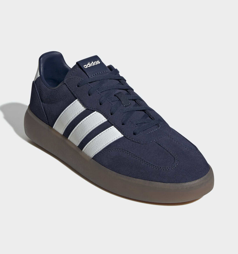 adidas Barreda Decode Lux Baskets basses en Bleu fonc&eacute; pour hommes (375323) - pour semelles orthop&eacute;diques