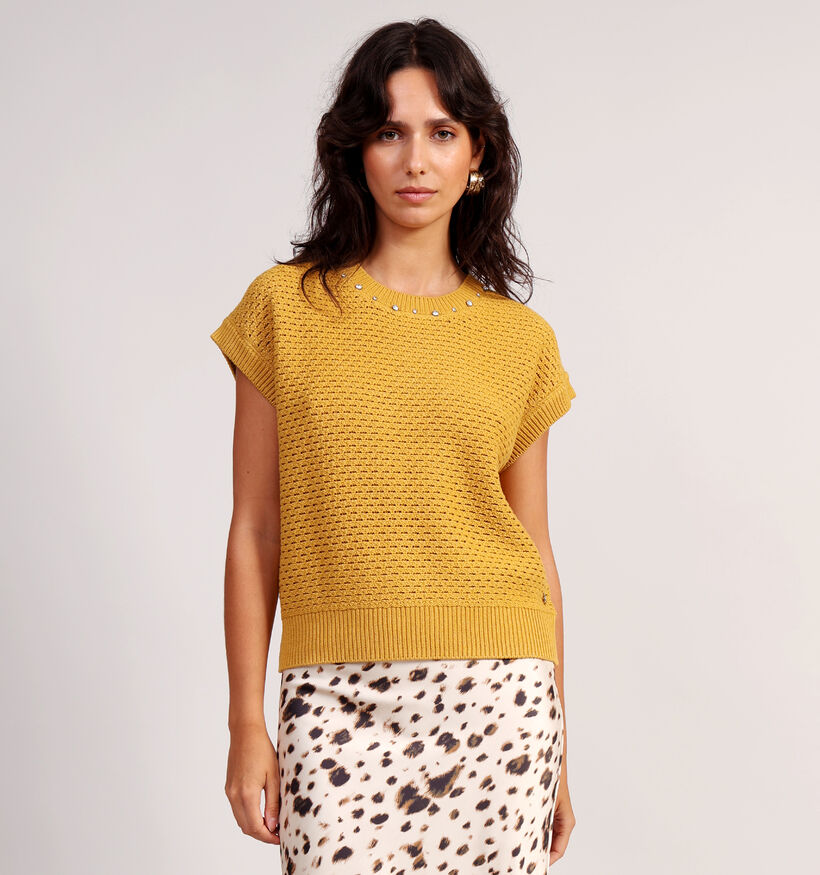 Mexx Fancy Spencer Pull en Jaune pour femmes (361064)