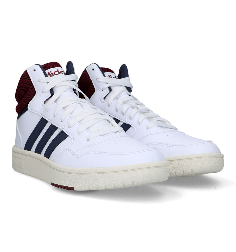 adidas Hoops 3.0 Mid Witte Sneakers voor heren (324910)