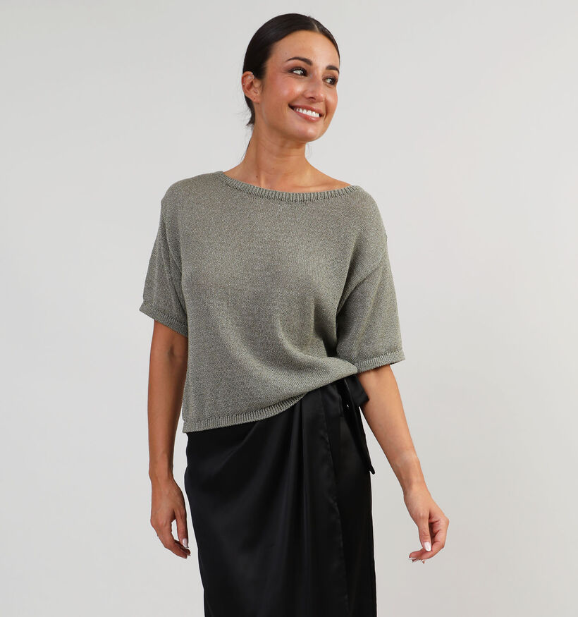 JDY Shine Groene Trui met korte mouwen voor dames (347319)