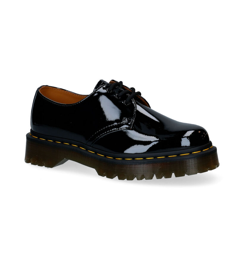 Dr. Martens Bex Zwarte Veterschoenen in lak (294432)