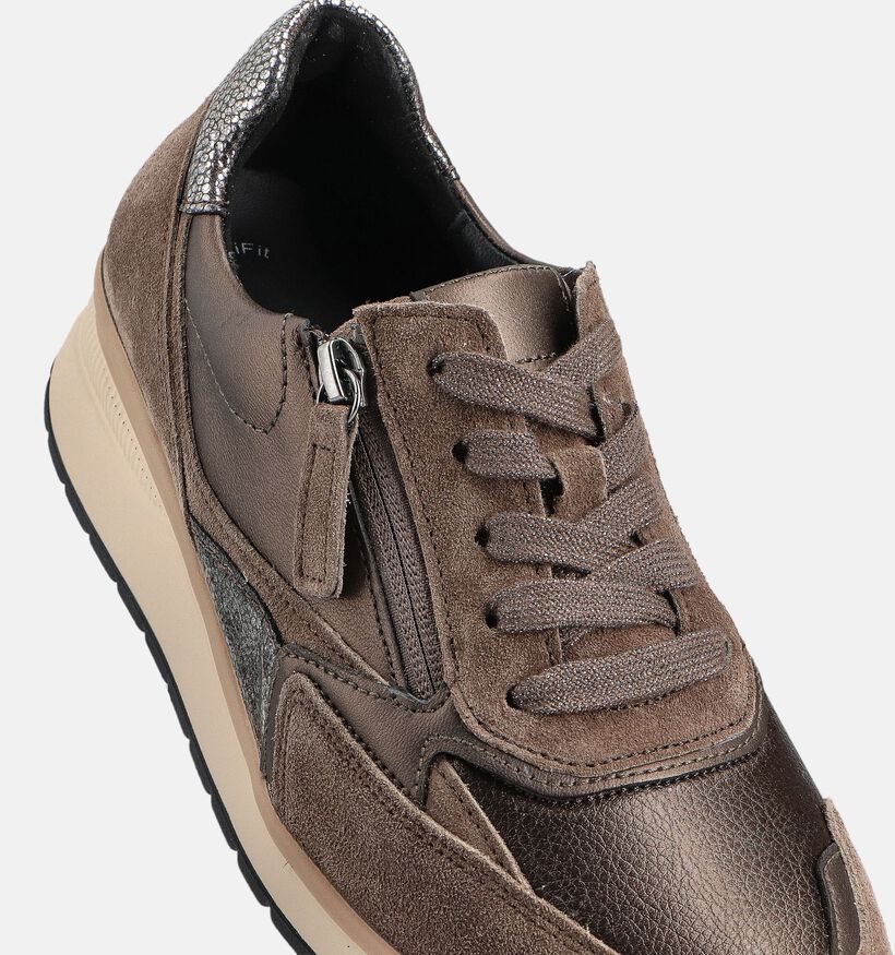Gabor Bruine Lage Veterschoenen voor dames (360296) - geschikt voor steunzolen