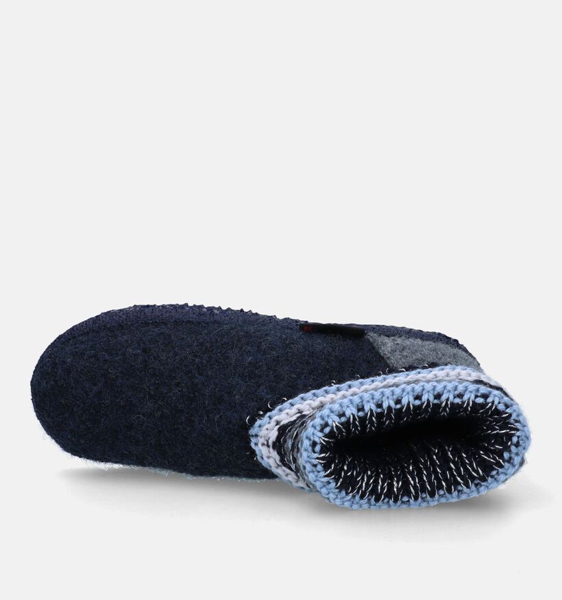 Giesswein Kiel Pantoufles hautes en Bleu pour femmes (349152)